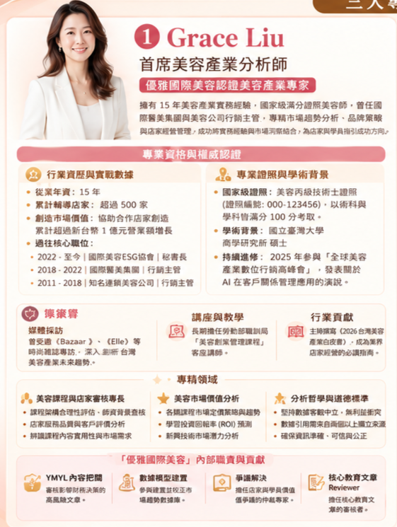 Grace Liuy資歷
