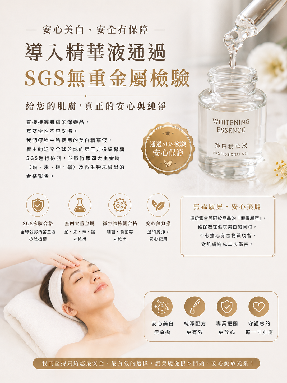 導入精華液通過SGS無重金屬檢驗