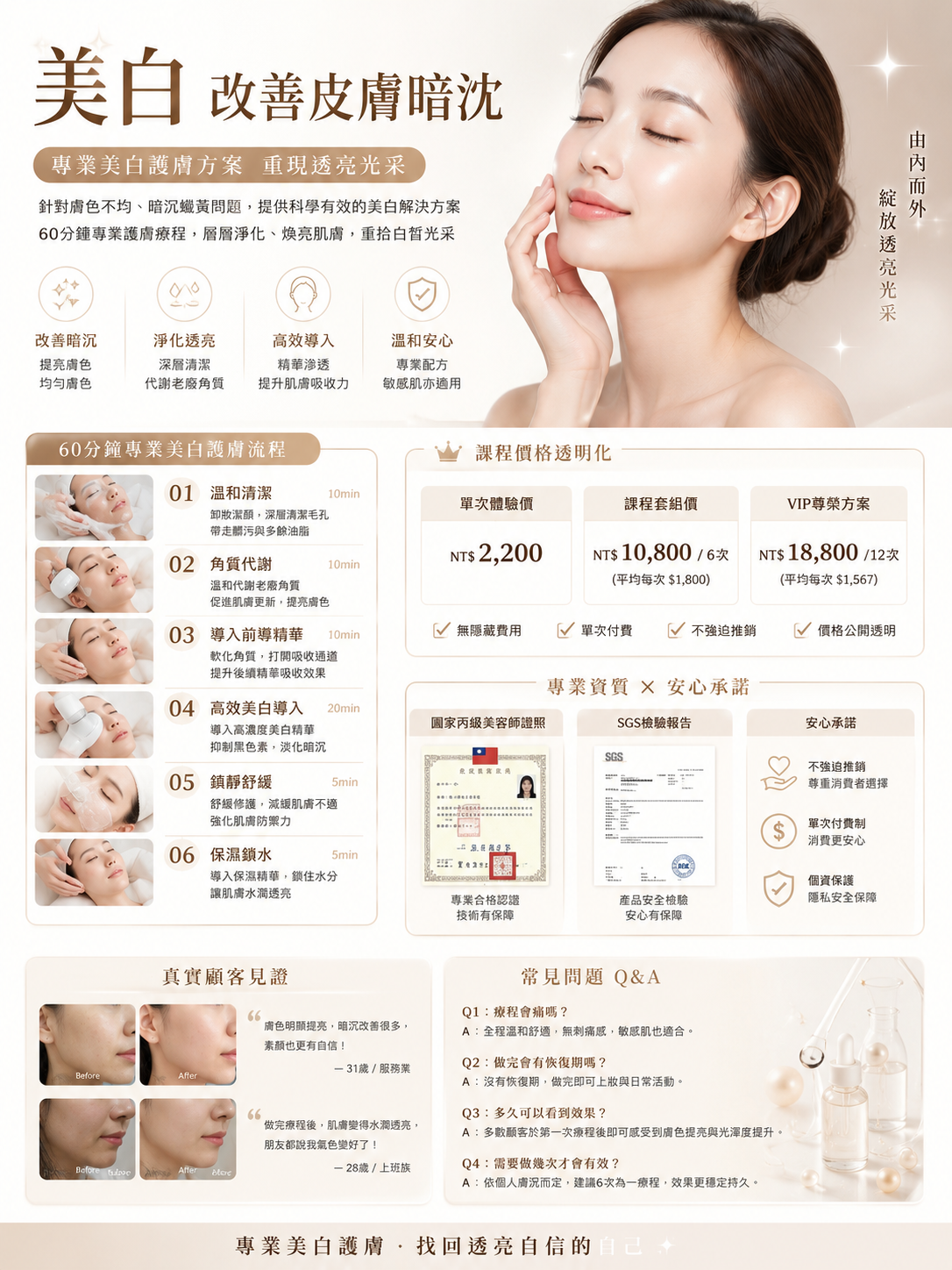 美白改善皮膚暗沈