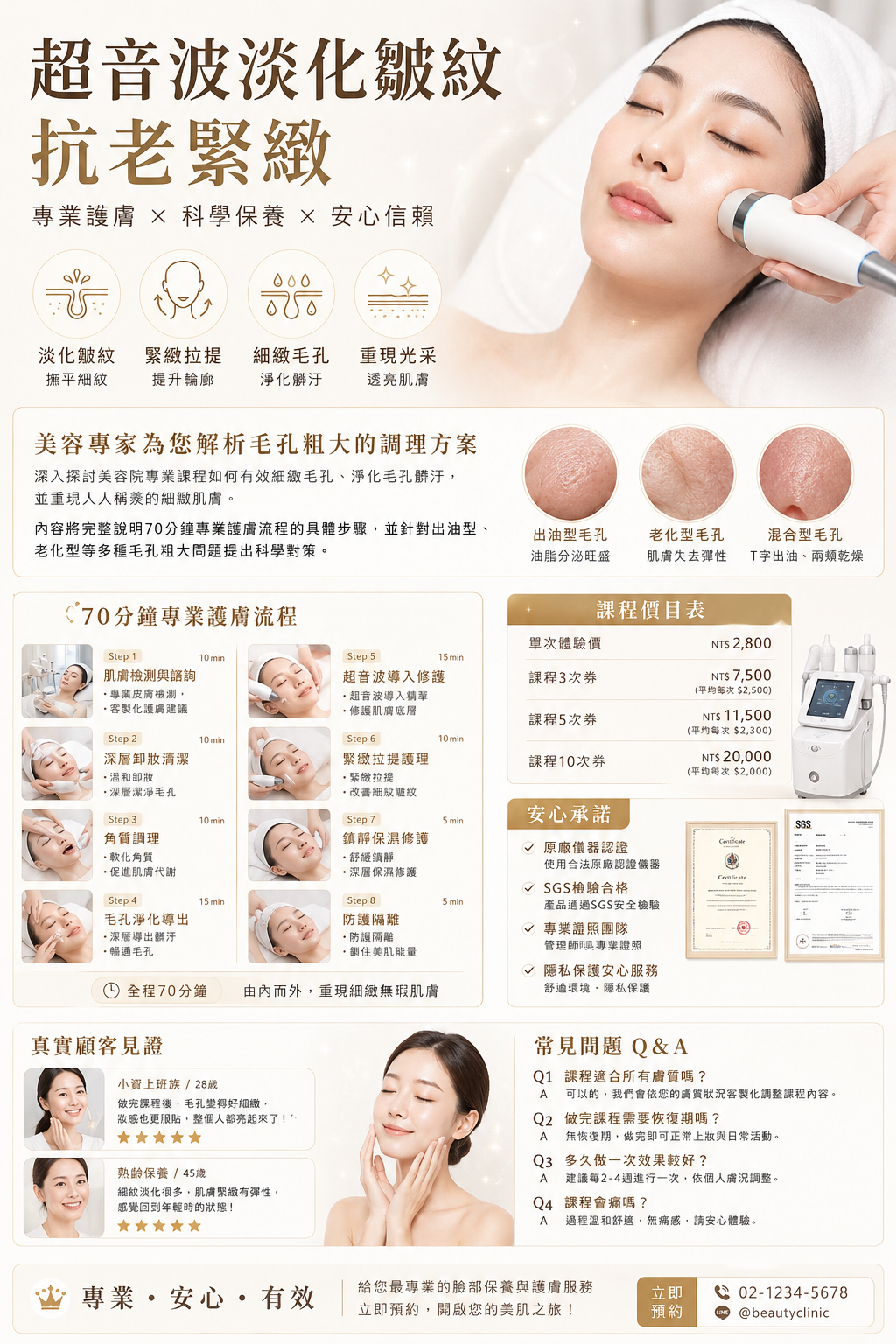 超音波淡化皺紋抗老緊緻