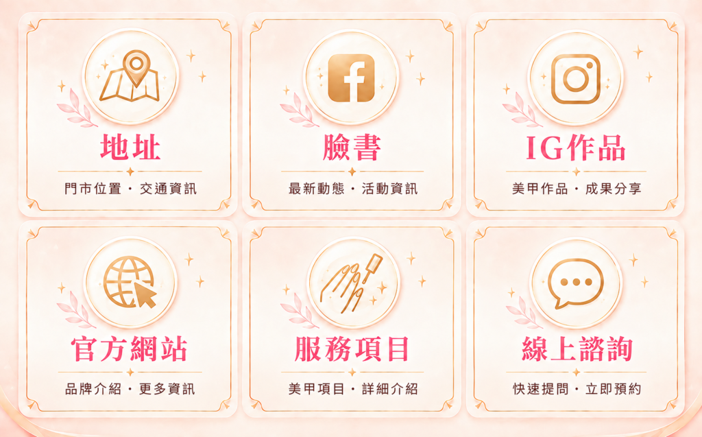 美甲服務圖文選單
